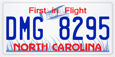 NC license plate DMG8295