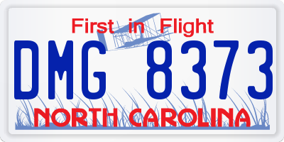 NC license plate DMG8373