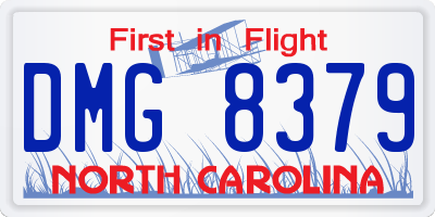 NC license plate DMG8379