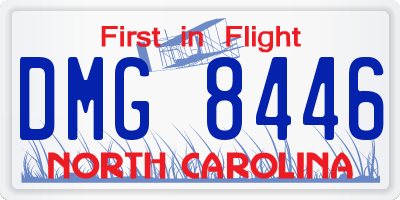NC license plate DMG8446