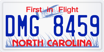NC license plate DMG8459