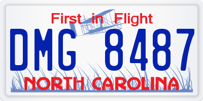 NC license plate DMG8487