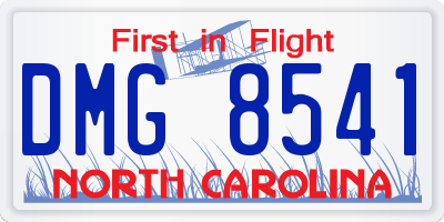 NC license plate DMG8541