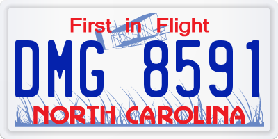 NC license plate DMG8591