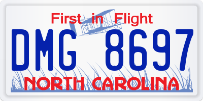 NC license plate DMG8697