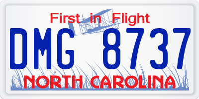 NC license plate DMG8737
