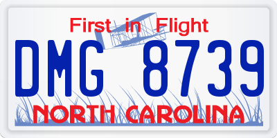 NC license plate DMG8739