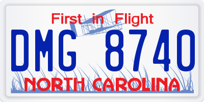 NC license plate DMG8740