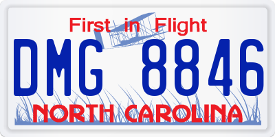NC license plate DMG8846
