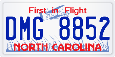 NC license plate DMG8852