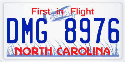 NC license plate DMG8976