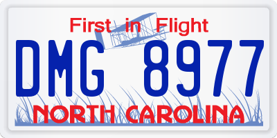 NC license plate DMG8977