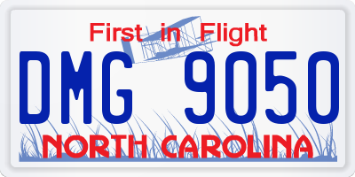 NC license plate DMG9050
