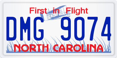 NC license plate DMG9074