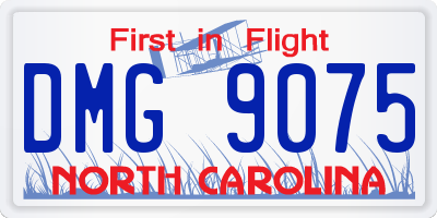 NC license plate DMG9075