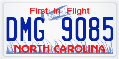NC license plate DMG9085