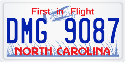 NC license plate DMG9087