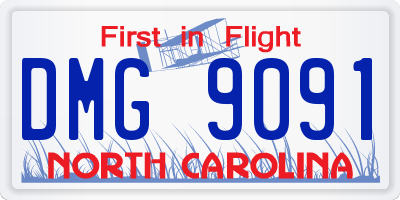 NC license plate DMG9091