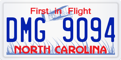 NC license plate DMG9094