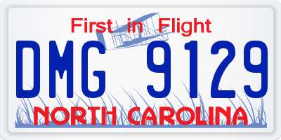 NC license plate DMG9129