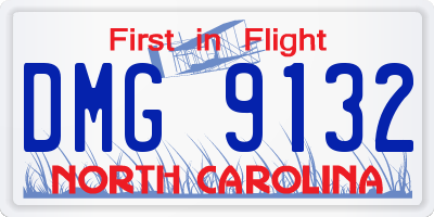 NC license plate DMG9132