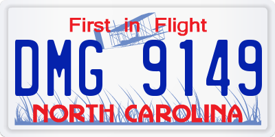 NC license plate DMG9149