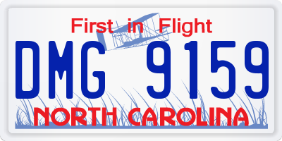 NC license plate DMG9159