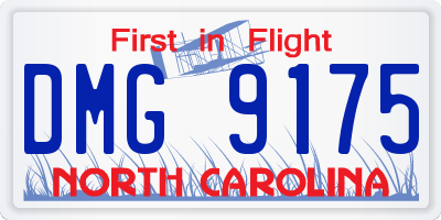 NC license plate DMG9175