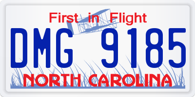 NC license plate DMG9185