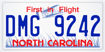 NC license plate DMG9242