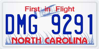 NC license plate DMG9291