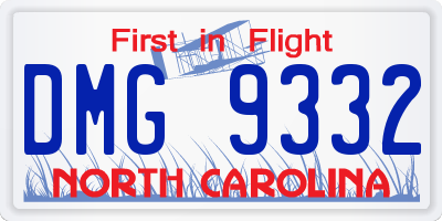 NC license plate DMG9332