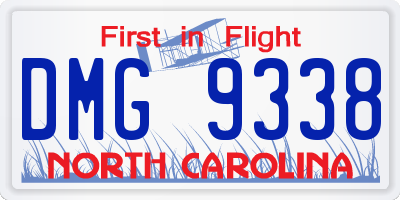 NC license plate DMG9338