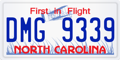 NC license plate DMG9339