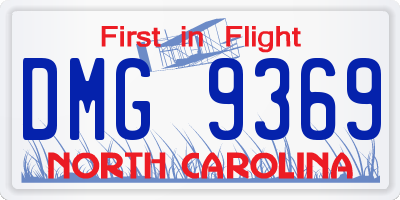 NC license plate DMG9369