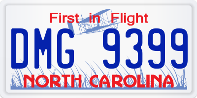 NC license plate DMG9399