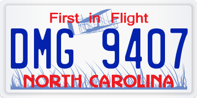 NC license plate DMG9407