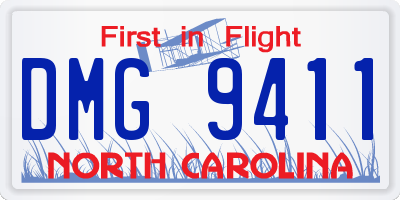 NC license plate DMG9411