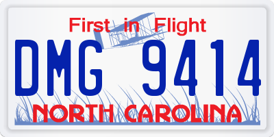 NC license plate DMG9414