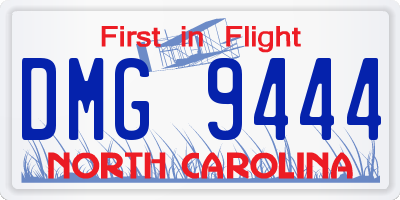 NC license plate DMG9444