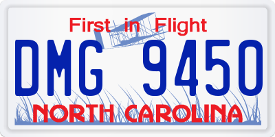 NC license plate DMG9450
