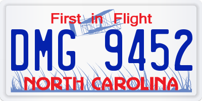 NC license plate DMG9452