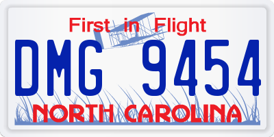 NC license plate DMG9454