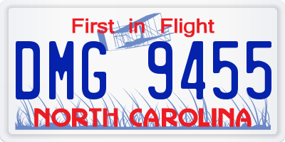 NC license plate DMG9455