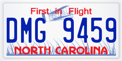 NC license plate DMG9459