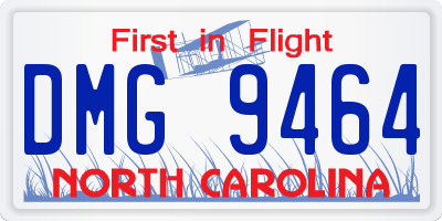 NC license plate DMG9464