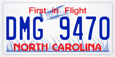 NC license plate DMG9470