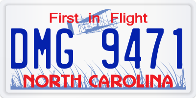 NC license plate DMG9471