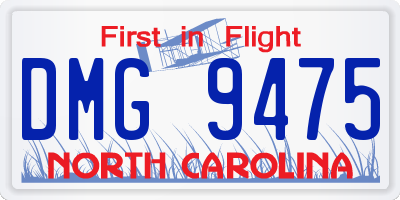 NC license plate DMG9475