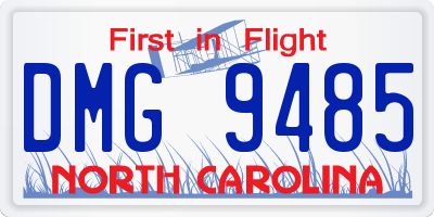 NC license plate DMG9485